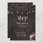 ストリングラ素朴イツメイスンジャーバラRSVP 招待状 (正面/裏面)