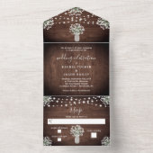 ストリングラ素朴イツメイスンジャーフローラ結婚ズ オールインワン招待状 (内側)