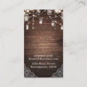 ストリングラ素朴イツメイソンジャースレースカントリーグラム 名刺 (裏面)