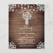 ストリングラ素朴イツメイソンジャー結婚式招待状 (正面)