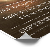 ストリングラ素朴イツメイソン結婚ジャーの歓迎 ポスター (角)