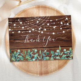 ストリングラ素朴イツユーカリ結婚の感謝 ノートカード