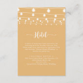 ストリングラ素朴イツライトカリグラフィイエローホテル エンクロージャーカード (正面)