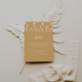 ストリングラ素朴イツライトカリグラフィイエローホテル エンクロージャーカード