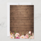 ストリングラ素朴イツレースフローラカップルのシャワー 招待状 (裏面)