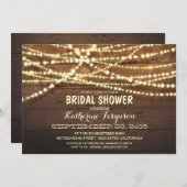 ストリングラ素朴イツロマンチックブライダルシャワー 招待状 (正面/裏面)