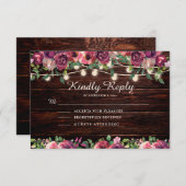 ストリングラ素朴イトウッドブルゴーニュフローラ 出欠カード (正面/裏面)