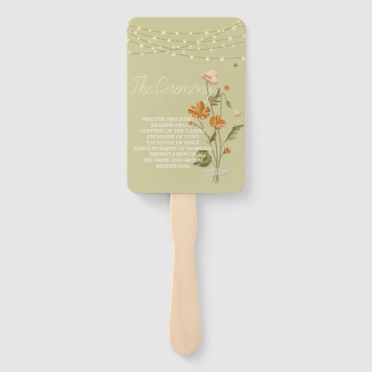 ストリングラ素朴イトトレンディー結婚フローラの手 ハンドファン (裏面)