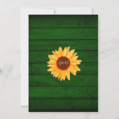 ストリングラ素朴イトヒマワリのメイソン結婚ズ 招待状 (裏面)