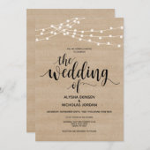 ストリングラ素朴イトファーム結婚式招待状カード プログラム (正面/裏面)