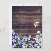 ストリングラ素朴イトフローラバーンウッドブライダルシャワー 招待状 (裏面)