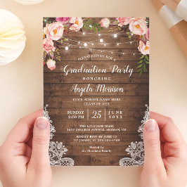 ストリングラ素朴イトフローラ写真卒業パーティー 招待状