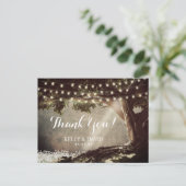 ストリングラ素朴イトヴィンテージツリーありがとう ポストカード (スタンド正面)