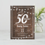 ストリングラ素朴イト付き50誕生日パーティー 招待状 (スタンド正面)