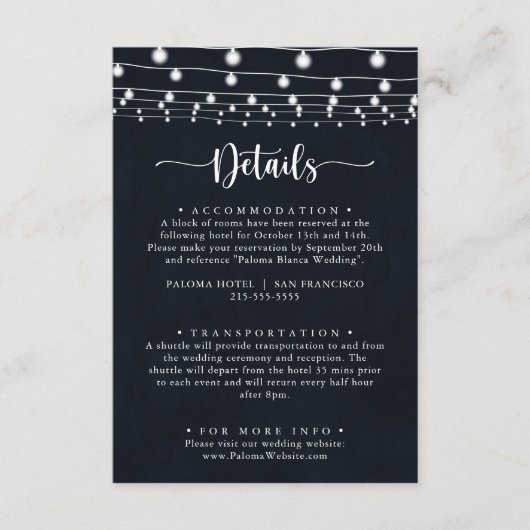 ストリングラ素朴イト書道の結婚詳細 エンクロージャーカード (正面)