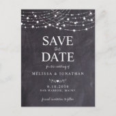 ストリングラ素朴イト石板チョーク結婚ボード救ズ インビテーションポストカード (正面)