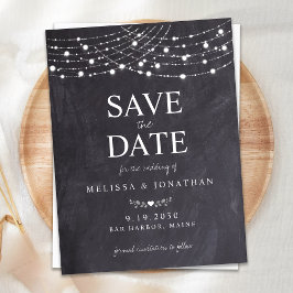 ストリングラ素朴イト石板チョーク結婚ボード救ズ インビテーションポストカード