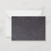 ストリングラ素朴イト結婚式の保存日付石板 ノートカード (裏面)