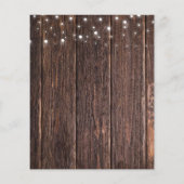 ストリングラ素朴イト結婚式の日付カードの保存 (裏面)