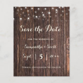 ストリングラ素朴イト結婚式の日付カードの保存 (正面)