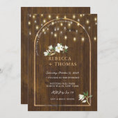 ストリングラ素朴イト金ゴールドアーチマグノリアリハーサル 招待状 (正面/裏面)