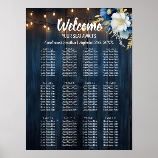 ストリングラ素朴イト12テーブル座席表ポスター ポスター (正面)