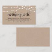 ストリングラ素朴イト、ブラック、結婚の願い井戸 エンクロージャーカード (正面/裏面)