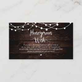 ストリングラ素朴イト、木材、ハネムーンの願い エンクロージャーカード