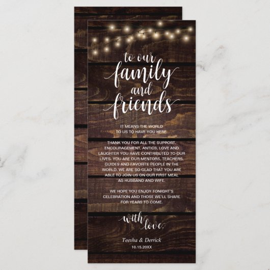 ストリングラ素朴イト、設定サンキューカードの配置 プログラム (正面/裏面)