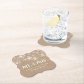 ストリングラ素朴イトMr.とMrs.のモノグラ結婚ム ペーパーコースター (インサイチュ)