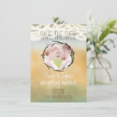 ストリングラ素朴イトPHOTOカードの日付を保存する 招待状 (スタンド正面)