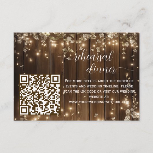 ストリングラ素朴イトQRコードリハーサルディナー エンクロージャーカード (正面)