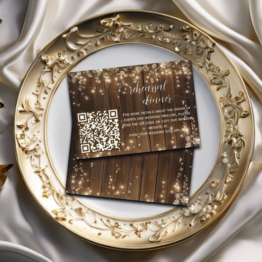 ストリングラ素朴イトQRコードリハーサルディナー エンクロージャーカード