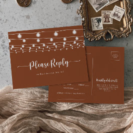 ストリングラ素朴イトTerracottaメニュー選択RSVP ポストカード
