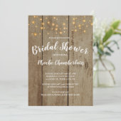 ストリングラ素朴イントオンウッドフェイクブライダルシャワー 招待状 (スタンド正面)