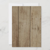 ストリングラ素朴イントオンウッドフェイクブライダルシャワー 招待状 (裏面)