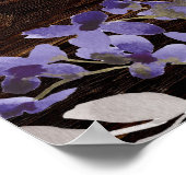 ストリングラ素朴イントパープルピンクフローラ結婚ズ ポスター (角)