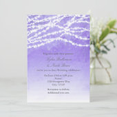ストリングラ素朴イントパープル結婚式招待状 招待状 (スタンド正面)