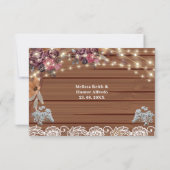 ストリングラ素朴インライト赤ちゃんのブレスレース結婚の サンキューカード (裏面)