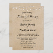 ストリングラ結婚イツのリハーサルディナーカスタム 招待状 (正面/裏面)