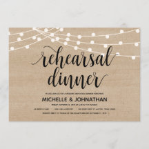 ストリングラ結婚イトのリハーサルの夕食の招待