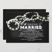 ストリングラ食べイト、ドリンクとビー結婚したズ 招待状 (正面/裏面)