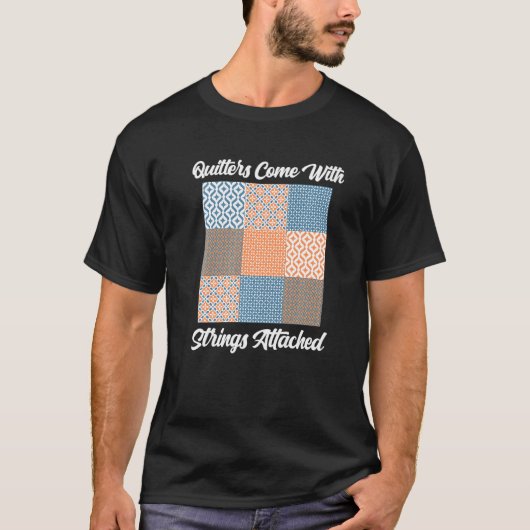 ストリング付き来キルターキルティング縫い Tシャツ (正面)