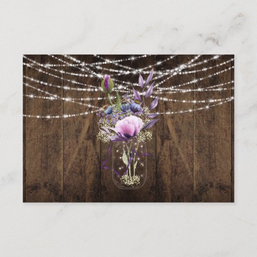 ストリング素朴ライトメイソンジャーバイオレットエンクロージャ エンクロージャーカード (裏面)