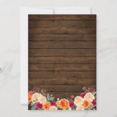 ストリング ライト ウッド ツー リトル パンプキン ベイビー シャワー 招待状 (裏面)