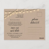 ストリング・ライト、クラフト、Love is paitent、延期 ポストカード (裏面)