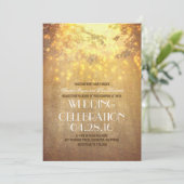 ストリング·ライト·ツリー·ブラ素朴ン結婚チズ 招待状 (スタンド正面)