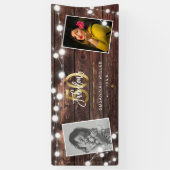 ストリンモダングライト金ゴールドFab 50th誕生日 横断幕 (縦)