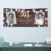 ストリンモダングライト金ゴールドFab 70th誕生日 横断幕 (トレードショー)