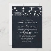 ストリン素朴グスペインのラ結婚イト 招待状 (正面)